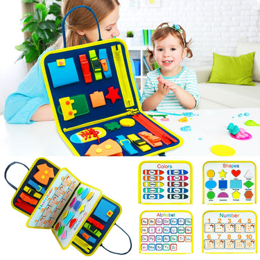 Mind Kiddo® Busy Board Dressing And Buttoning Learning Toy